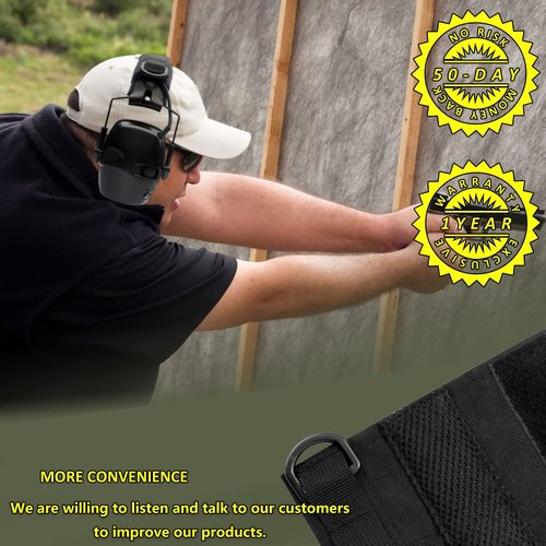 PROHEAR HC01 Headset Cover Tactical Advanced Earmuffs Modular Cover Fit for 3M WorkTunes Peltor Howard Leight Impact Walkers Razor - Black