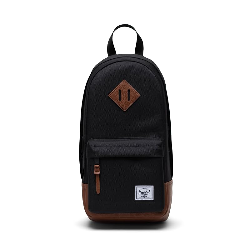 Heritage Shoulder Bag 8L - Black/Tan by Herschel Supply Co. Variation of THIS listing