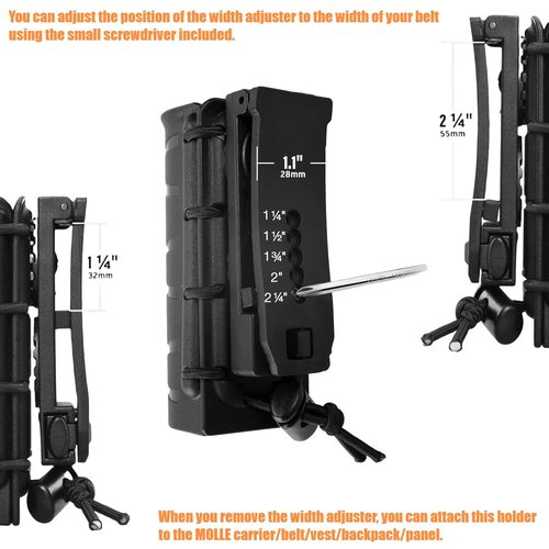 TACNEX Open Top OC/Mace Spray Holster for Duty Belt Quick Release Pepper Spray Case MK3 Canister Holder Polymer Carrier Sheath for Law Enforcement Police Prison/Correctional Officer Security Guard