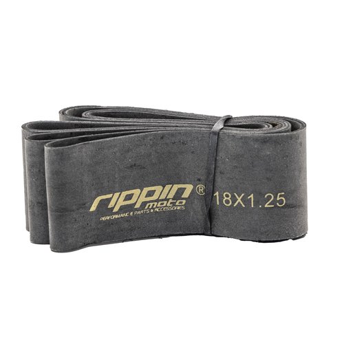 Rippin Moto 18 Inch x 1.25 Inch Motorcycle Rim Strip (18" x 1.25"), Durable Rubber, Tube Protection with Valve Stem Hole - Replacement for Worn or Damage Rim Strips