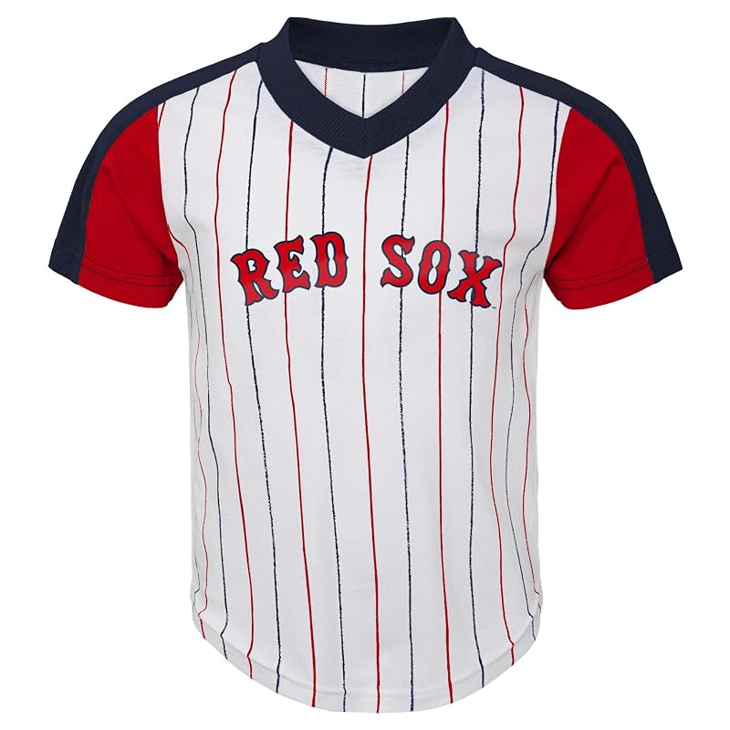 Outerstuff MLB Kids 4-7 The Line Up 2-Piece Short Sleeve Tee & Shorts Set - Boston Red Sox