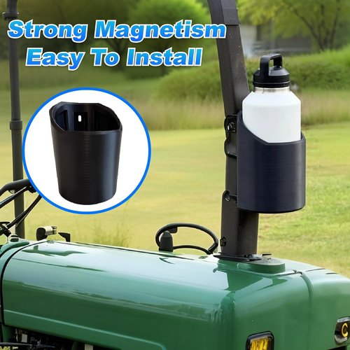 Magnetic Bottle Holder, Heavy Duty Magnetic Drink Holder, Big Magnetic Bottle Mounts for 46, 50, 64 Oz,Portable Magnetic Drink Holder for Tractor Fridge Yacht RV Forklifts Bus Lawnmower Truck(46)