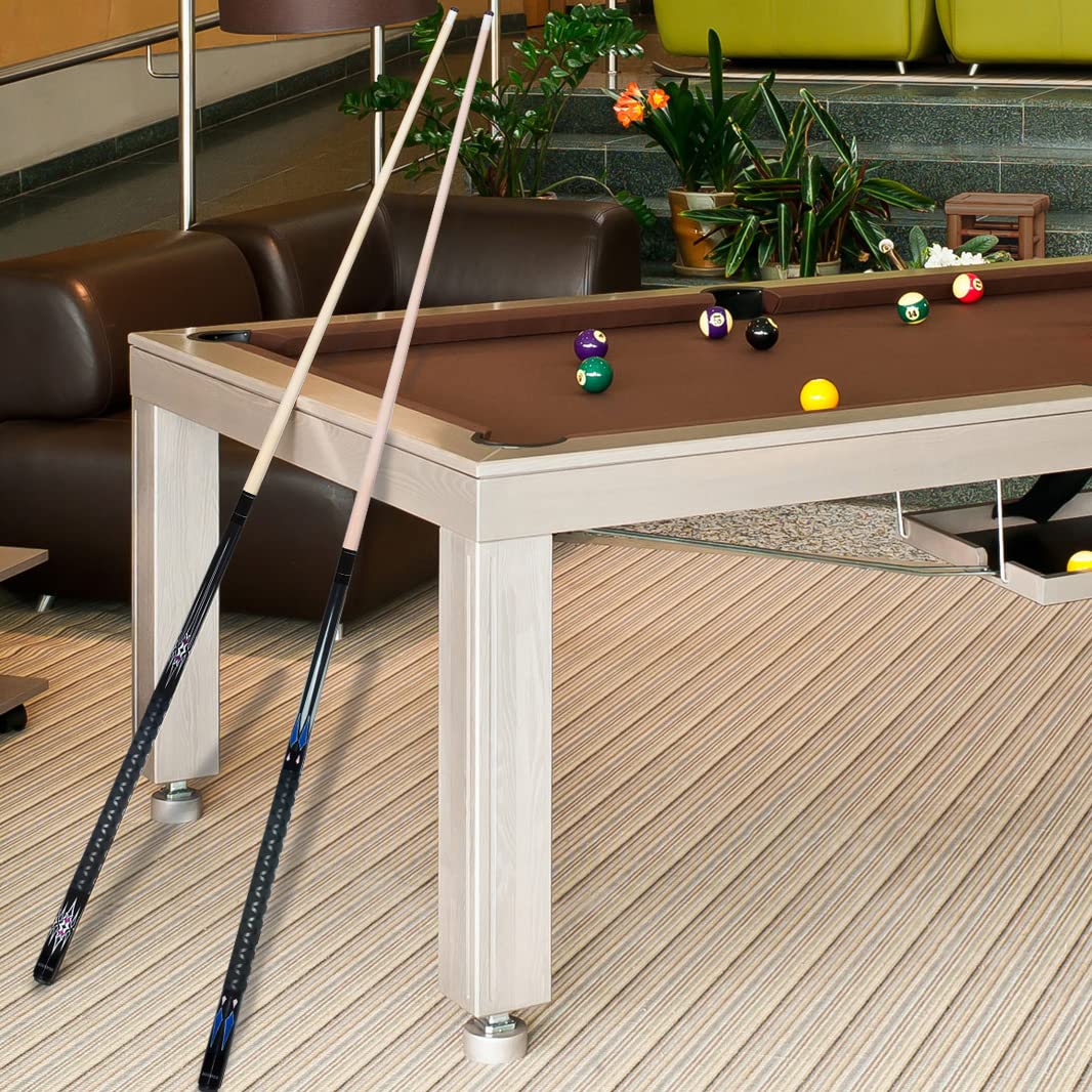 Joovon Pool Sticks Set of 4 and Pool Sticks Set of 2 with 13mm Cue Tip 58" Pool Cue with Rubber Anti-Skid Sleeve