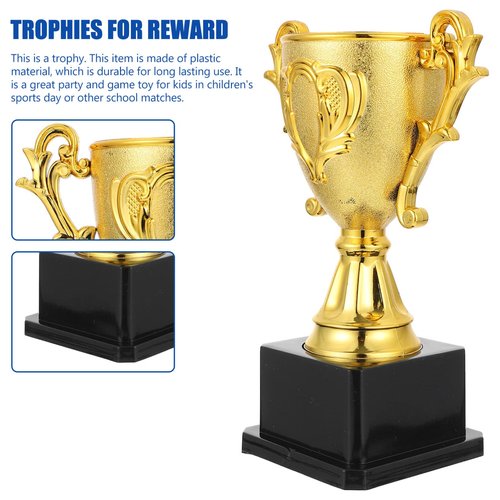 IMIKEYA Gold Award Trophies: Golden Trophies for Kids Awards Plastic Trophy Awards Trophies Cup for Kids Party Favors Sports Footabll Rewards Competition Tournaments