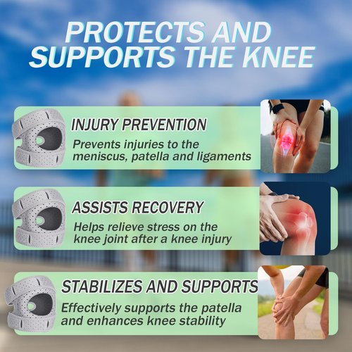 BOVVSKY Wellnee Knee Brace, Wellknee Knee Brace for Women Men, Adjustable Knee Support for Injuries, Sports, and Workouts (2pc-Large)
