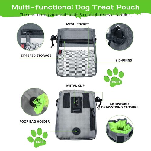 ZRD Dog Training Kit, Dog Duck Toy, Duck Dummy Bumper for Dog, Duck Hunting Kit with Dog Treat Pouch, 2in1 Dog Training Clickers and Whistle - Dog Retriever Outdoor Training Kit