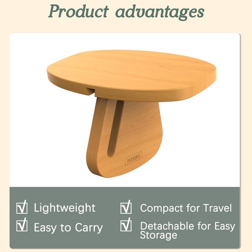 HOSUKU Portable Meditation Stool - Detachable Pine Wood Prayer Bench, Ergonomic Meditation Chair, Ideal Yoga Stool for Comfort and Stability - Perfect for Meditation, Yoga, and Outdoor Use