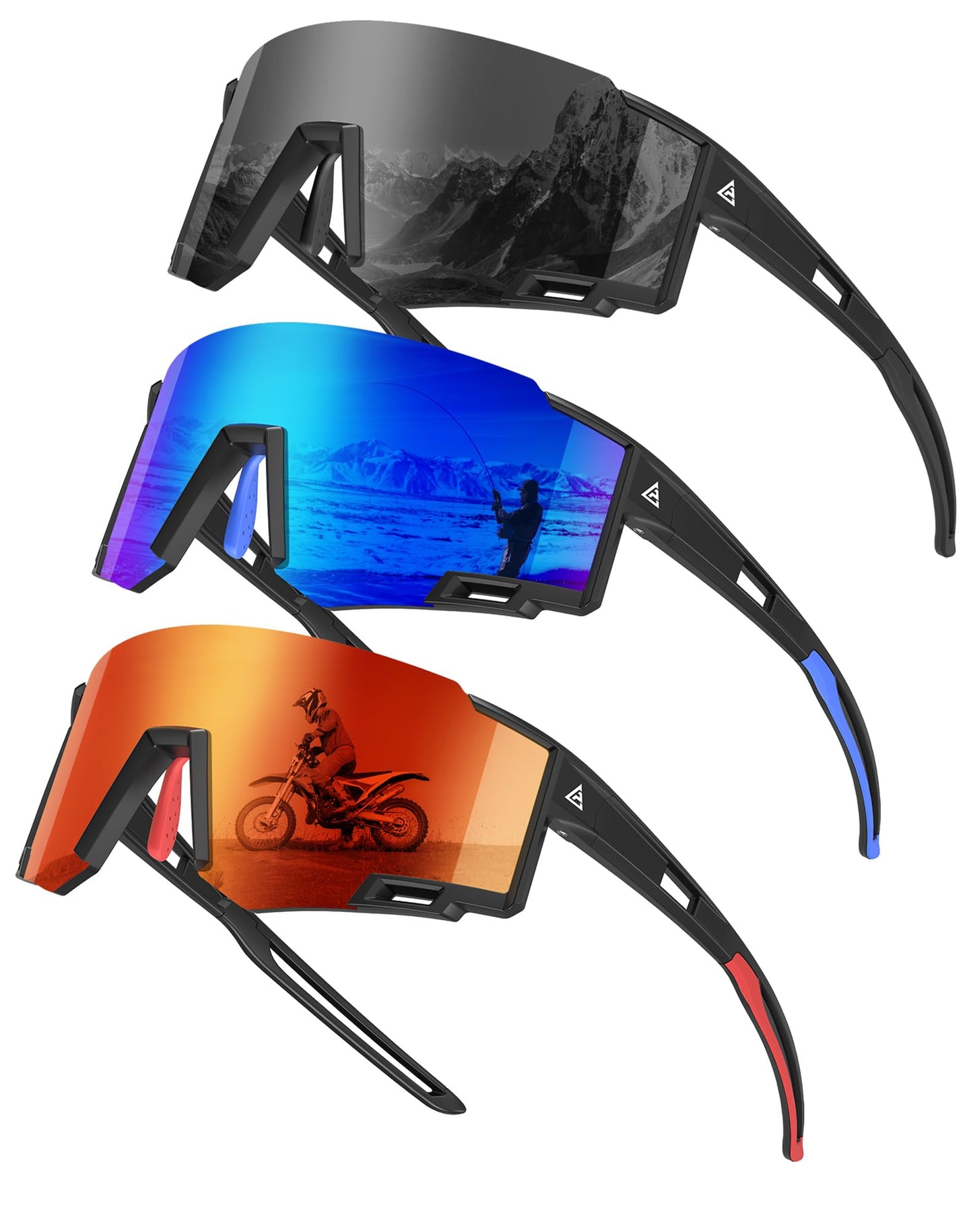 KALIYADI Sports Sunglasses-Men Polarized-Mens-Sunglasses Women: Running Sun Glasses with UV400 for Fishing Cycling