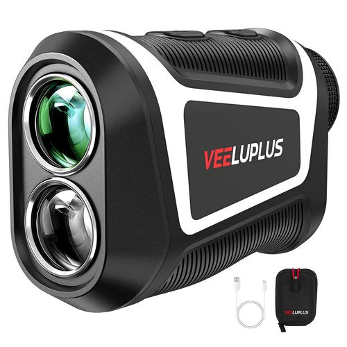 VEELUPLUS Golf Rangefinder with Slope, Golf- 660 Pro Laser Rangefinder, Flag Pole Locking Vibration, 6X Magnification, Rechargeable, Golf Accessories Magnet Mount Rangefinders with LCD Clarity View