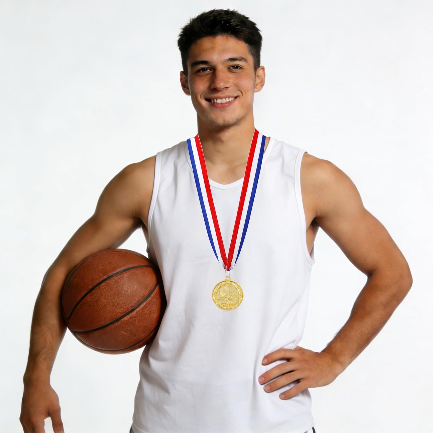 Meecuppa 12 Pack Gold Award Medals 2inch Metal Sports Medals Team Participation for Adults Basketball Tournaments, Party Favors and Ceremonies