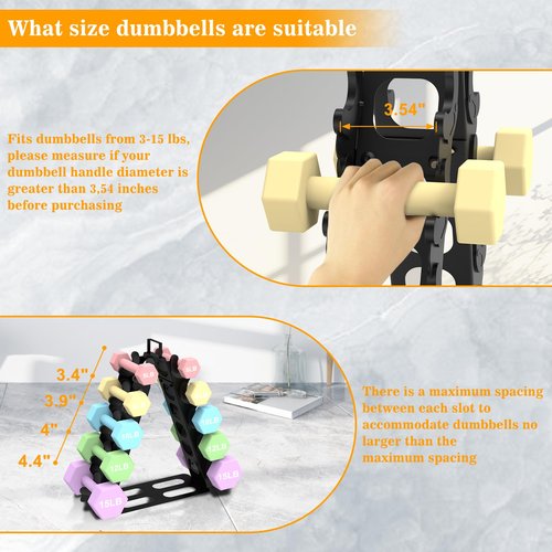 Dumbbell Rack 5 tier(Dumbbells not included), A-Frame Metal Dumbbell Holder with Handle, Multilevel Weight Storage Organizer for Dumbbells, Tree Shape Compact Weight Rack/Holde(Black)