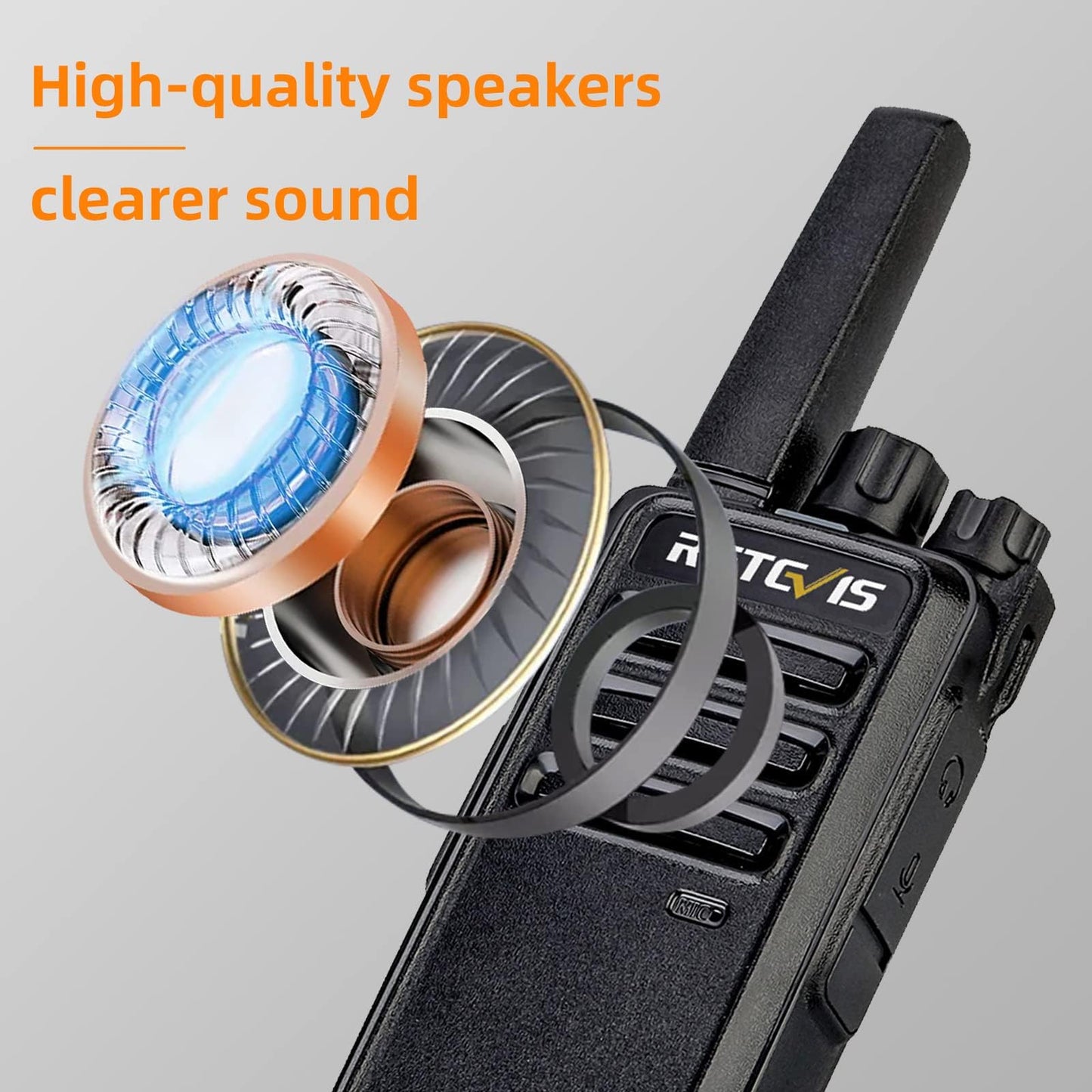 Retevis RT68 FRS Walkie Talkies for Adults Long Range (2 Pack)