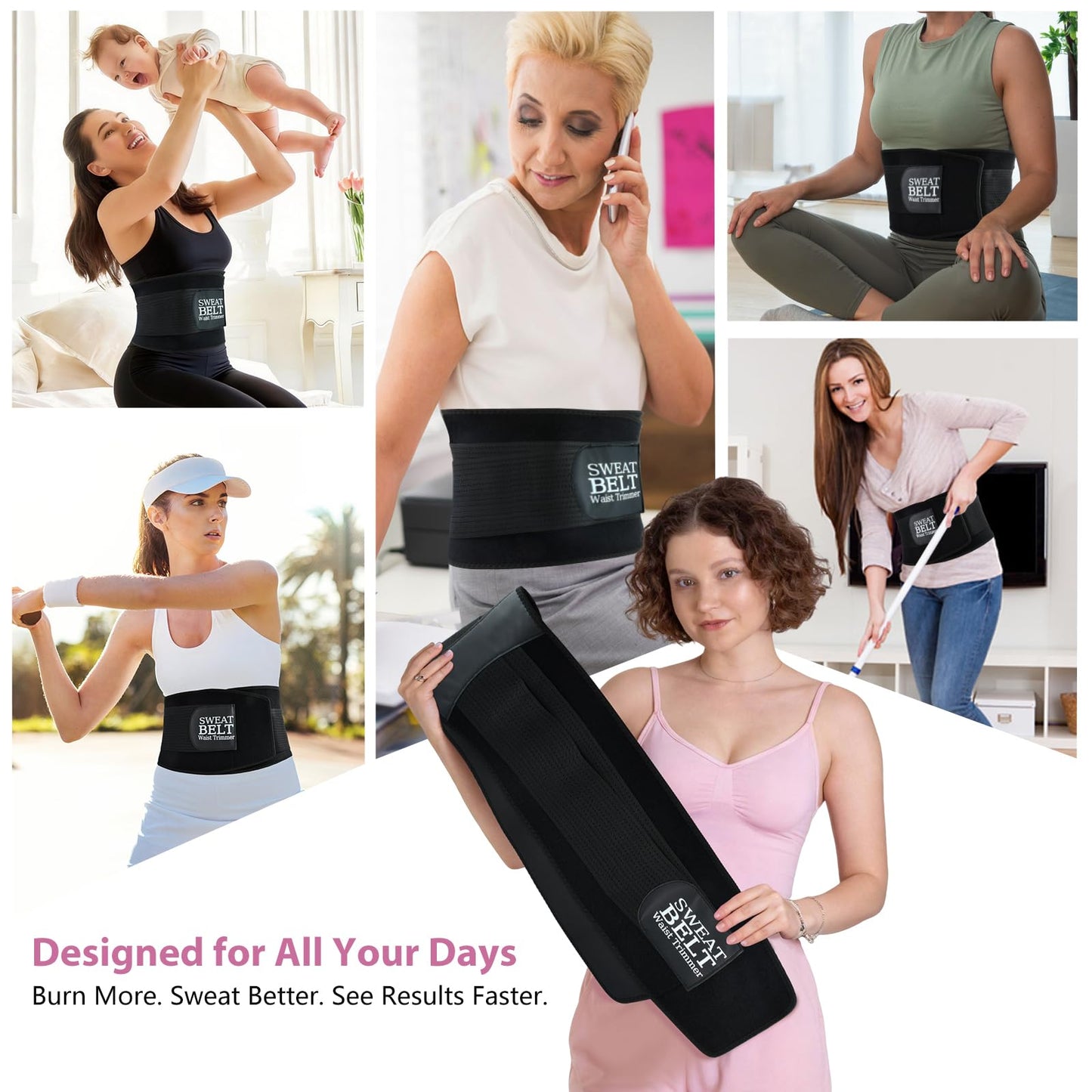 Lisacool Sweat Band Waist Trainer for Women Adjustable Body-Shaping