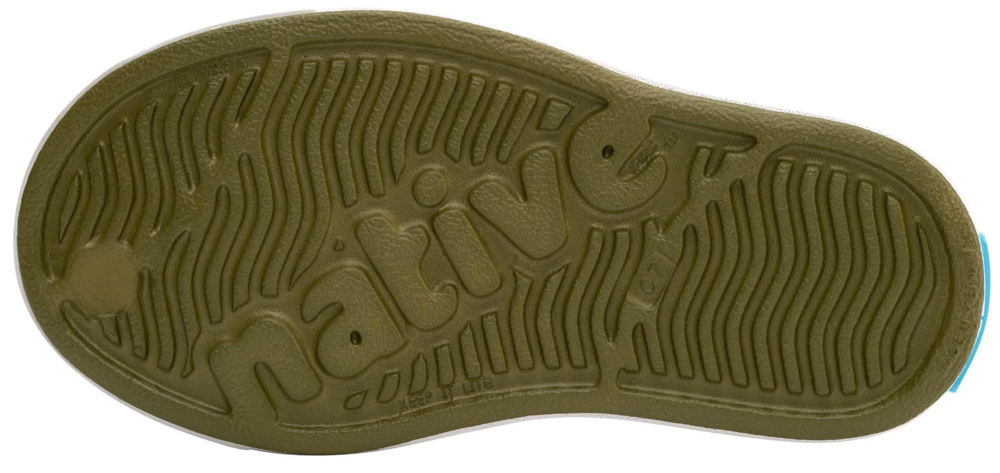 Native Shoes Unisex-Kids Jefferson Sneakers, Rookie Green/Shell White, 12 Little Kid