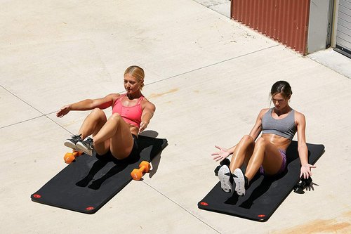 SPRI Hanging Exercise Mat, Fitness & Yoga Mat for Group Fitness Classes, Commercial Grade Quality with Reinforced Holes, 71"L x 23"W x 3/8" Thick