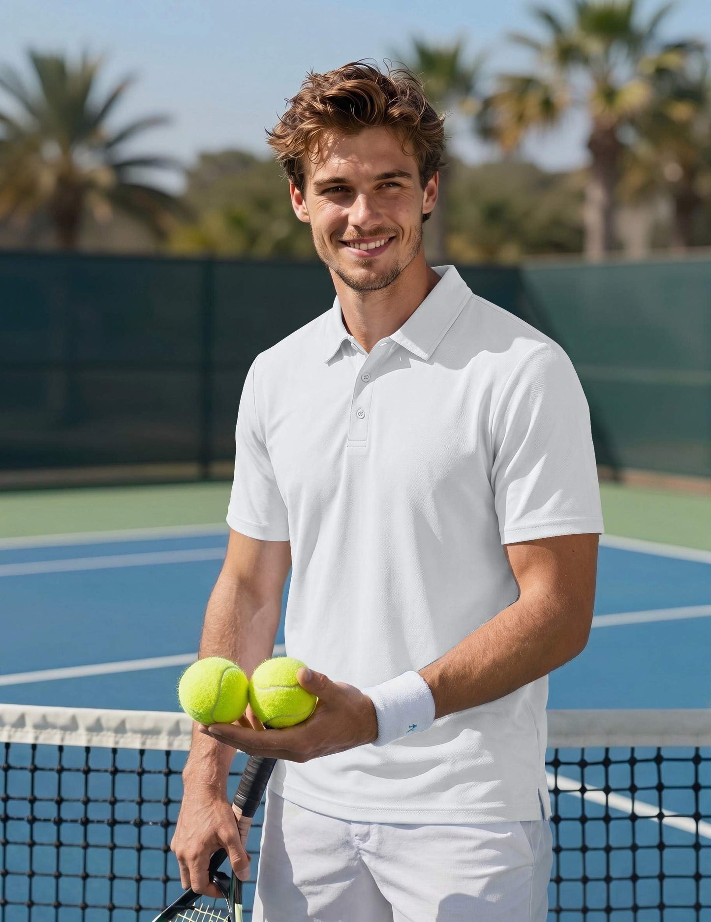 COOFANDY Golf Shirts for Men 3 Pack Short Sleeve Quick Dry Performance Polo Shirts Casual T Shirts