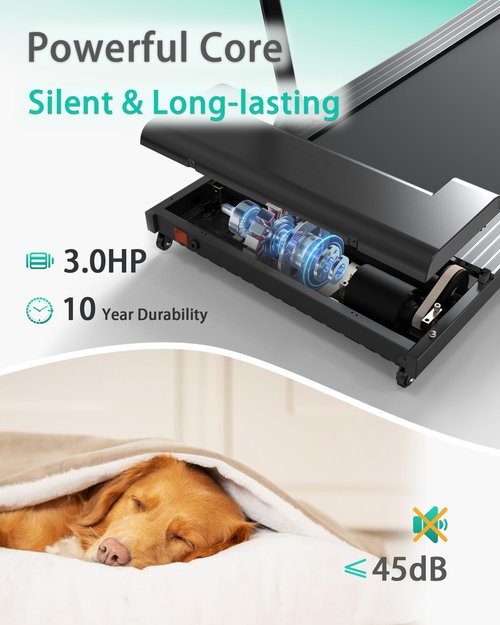 Lichico Walking Pad Treadmill with Handle Bar, 47"x16" Super Large Running Area, 8.7 MPH Compact Under Desk Treadmill for Home Office, 450lbs Walking Jogging Running Machine with Remote Control