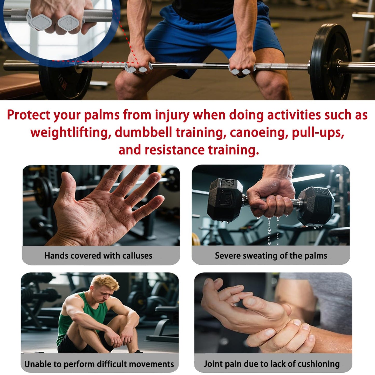 Monattrod Upgraded Weight Lifting Grips for Women & Men - Extra Large & Thick Non-Slip Gym Grips with Cooling Towel, Ergonomic Workout Gloves for Pull-Ups, Dumbbell Exercises (Black)