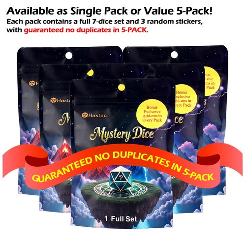 Haxtec Mystery Dice Set DND Dice Wide Range of Patterns Polyhedral Gaming Dice for Tabletop & Role-Playing RPG DND Gift