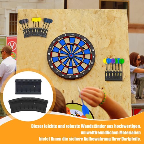 Bantlou 2 Pcs Wall Mounted Dart Holder, Dart Racks to Display 6 and 9 Darts, Unique Gift for Dart Players