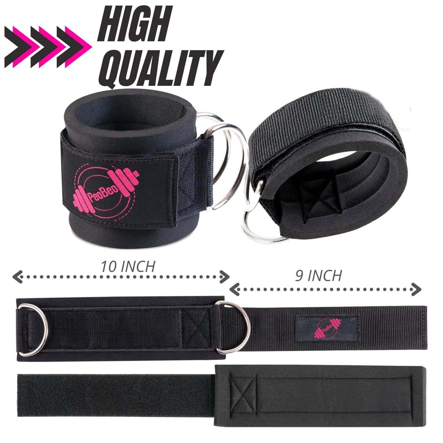PeoBeo Ankle Strap for Cable Machine Attachments for Gym Ankle Straps for Cable Machines Straps Foot Straps for Cable Machine Attachment Glute Machine Gym Accessories for Women