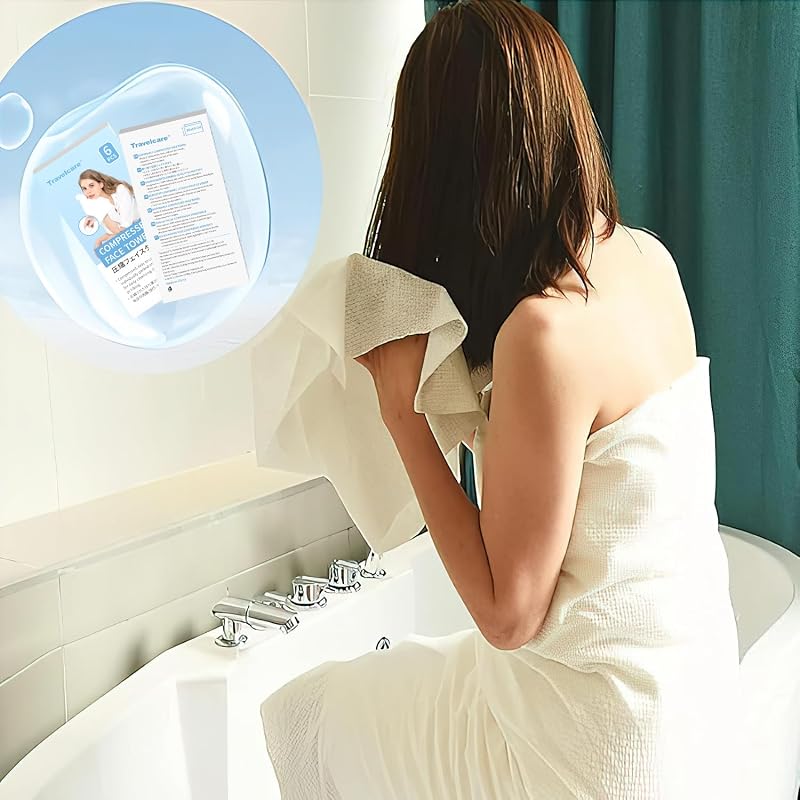 Travelcare 11.8x21.3in Compressed Thicker Towel - Disposable Wet Towels for Travel, Beauty Salon, Home & Outdoor (Variation: 21x12in, 12 packs)