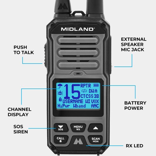 Midland GXT67 Pro GMRS Two Way Radio