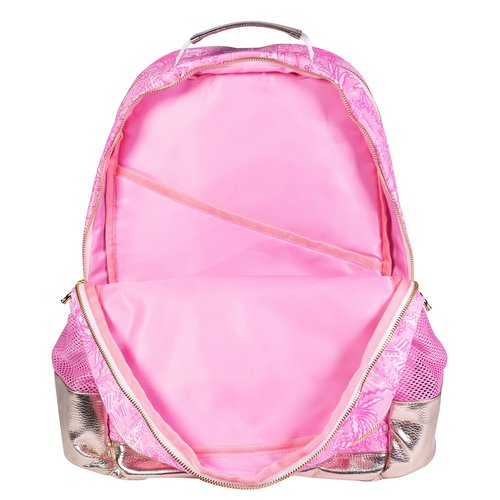Lilly Pulitzer Large Backpack with Pockets, Adjustable Straps and Top Handle, Large Bookbag for Work and Travel (Palm Beach Playground)
