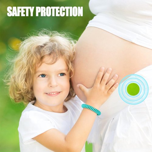 Mosquito Repellent Bracelets 45 Pack, Individually Wrapped Mosquito Repellent Bands with 60 Pcs Mosquito Stickers Patches, DEET Free Insect Bug Repellent Wristbands for Adults and Kids