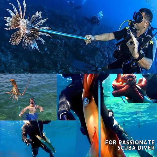 Hawaiian Sling Fishing Spear Set Fiberglass Travel Pole Spears Spearfishing 3 Prong Paralyzer Tips Hand Spear Fishing Pole Harpoon Spear Fishing Equipment Spearfishing Gear