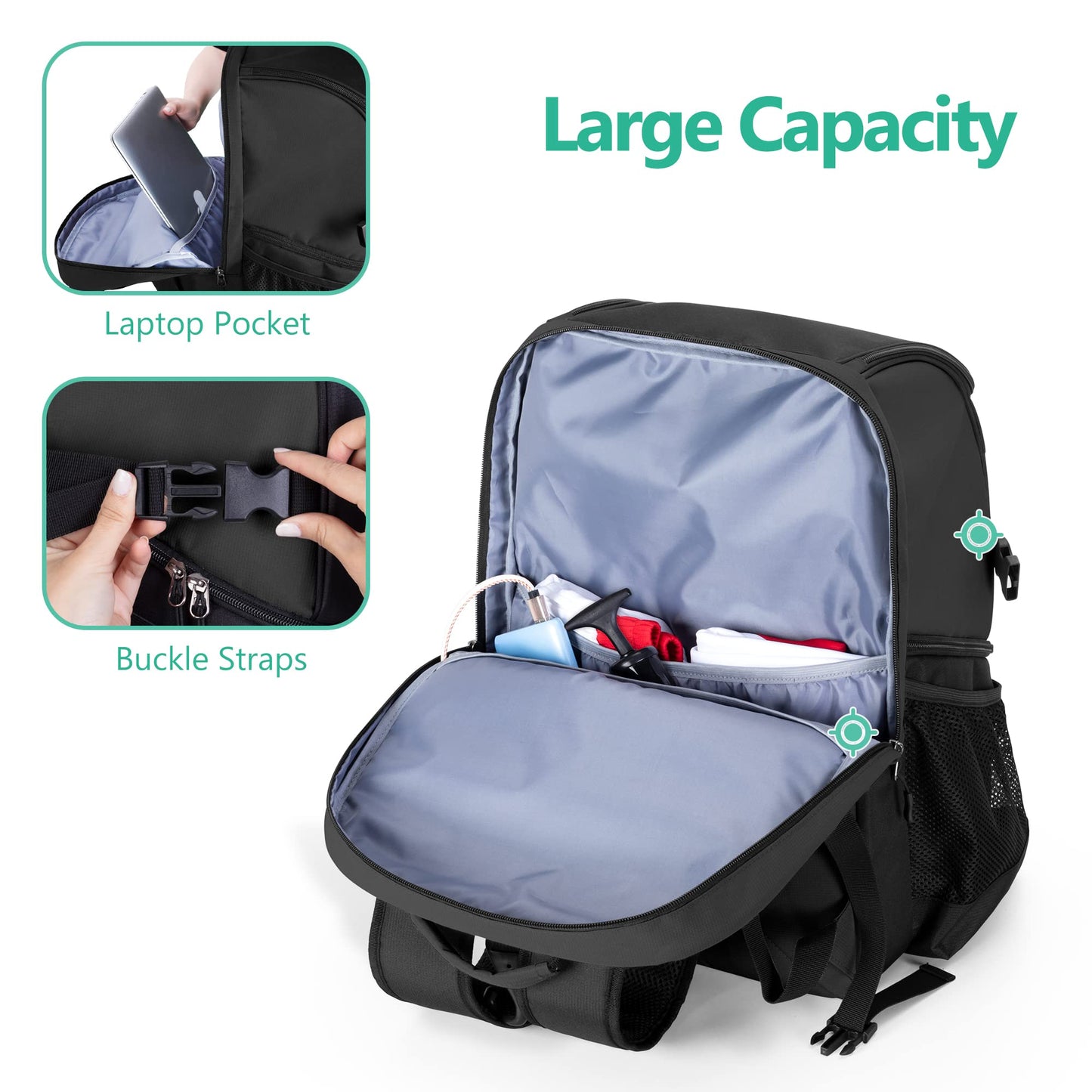 GOBUROS Basketball Bag Backpack with Ball & Shoe Compartment, Soccer Bag