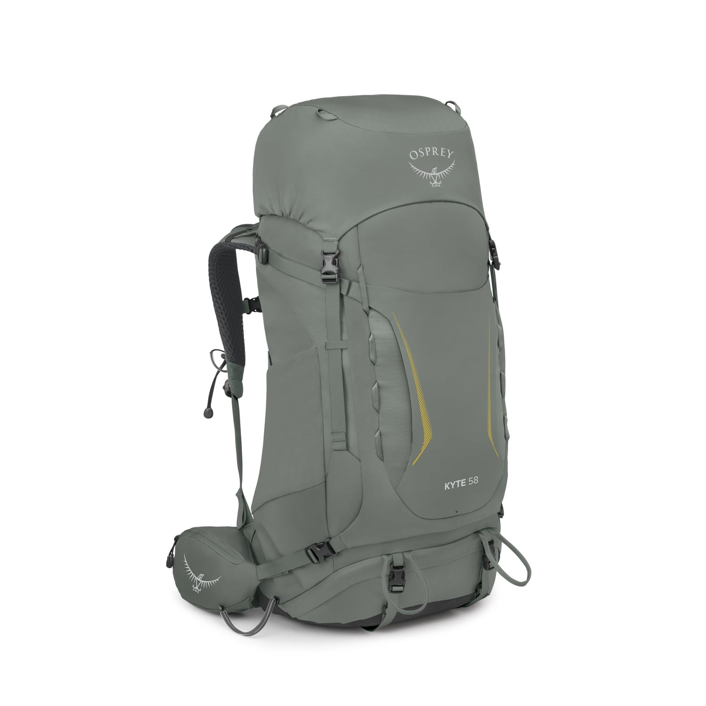 Osprey Kyte 58L Women's Backpacking Backpack - Hiking & Camping Bag with Waterproof Raincover, Rocky Brook Green, X-Small/Small