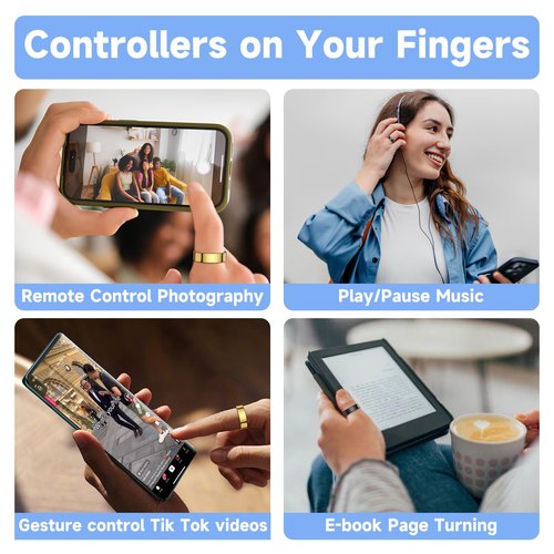 Smart Ring Health Tracker, Activity Tracker for Women & Men, No Subscription Required, Sleep & Heart Rate Monitor, Multi-Sport Modes, Compatible with iOS & Android (Gold, 10)