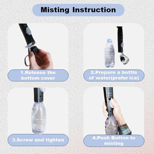 Tefedpot Umbrella with Fan and Mist Spray, 2025 upgraded 3-in-1 UV Blocking Umbrella with Fan and Mister for Summer outdoor activities (Galaxy)