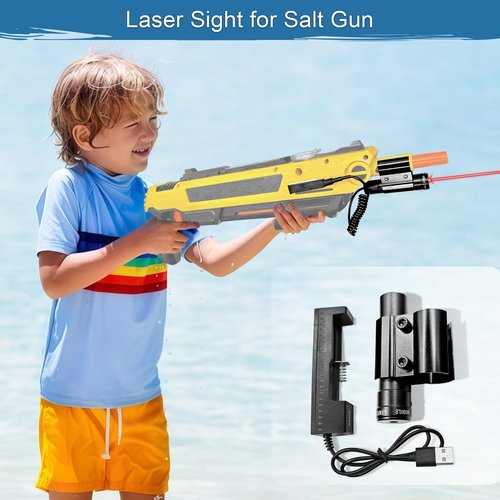SZWRSKJ Rechargeable Slat Gun Laser Sight Compatible with Gel Ball Blasters, Beam Scope fit for Splat SRB1200 OR SRB400, Salt Bug Gun with Charger, Airsoft BB Pump Rifle Add-On Accessories