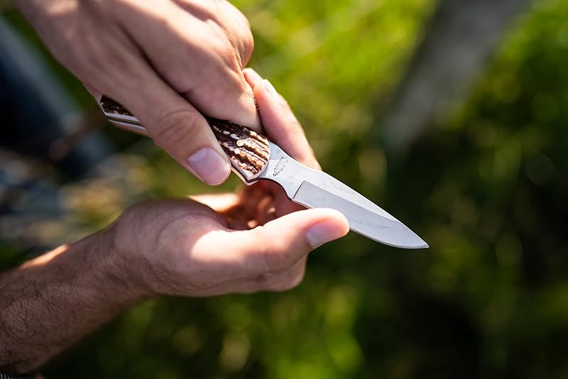 Uncle Henry 301UH Next Gen 6.5in High Carbon Stainless Fixed Blade Knife with 3.25in Blade, Staglon Handle, 6.5in Overall – Outdoor Survival