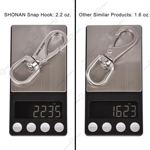 SHONAN Stainless Steel Flag Clips for Flagpole Rope- 4 Pack 3.5 Inch Swivel Snap Hook Flag Pole Clips, Diving Clips Spring Hooks for Dog leashes, Keychains, Boat Ropes, Bird Feeders