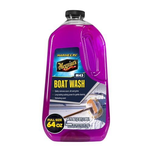Meguiar's M43 Marine/RV Boat Wash, pH-Balanced Boat/RV Wash for Protecting Fiberglass and Gel Coat, Streak-Free Shine that Keeps Surfaces Clean and Protected, 64 Oz