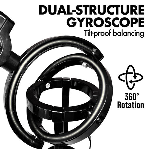 Gyroscopic Cup Holder for Bicycle Water Bottle Rack, Adjustable Self Leveling Rotating Drink Holder, Black