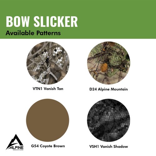 Slicker Weatherproof Bow Sling for Archery, Soft and Compact Bow Case for Hunting Gear Accessories, Cam and String Protector - Alpine Mountain Camo