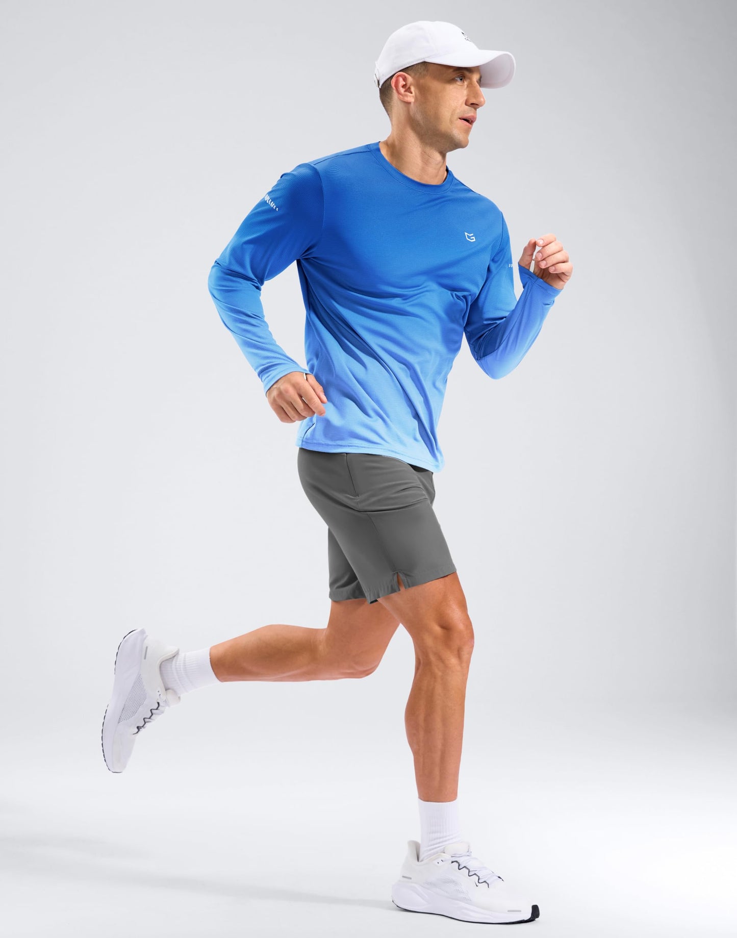 Men's Sun Protection Long Sleeve Shirts UPF 50+ Rash Guard Swim Lightweight Cooling UV SPF Shirt Fishing Workout Quick Dry