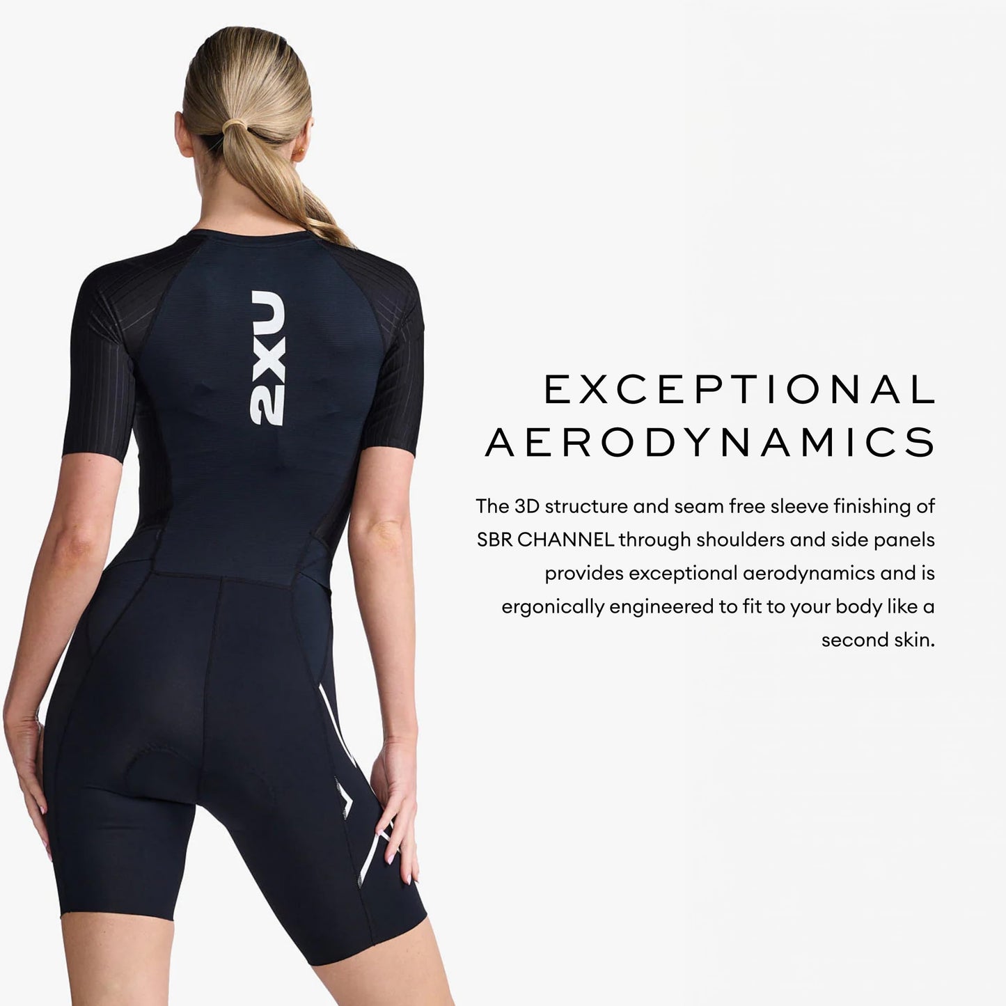 2XU Women's Trisuit Aero Sleeved Front Zip - Performance Triathlon Suit for Muscle Support - Black/White - Size X-Small