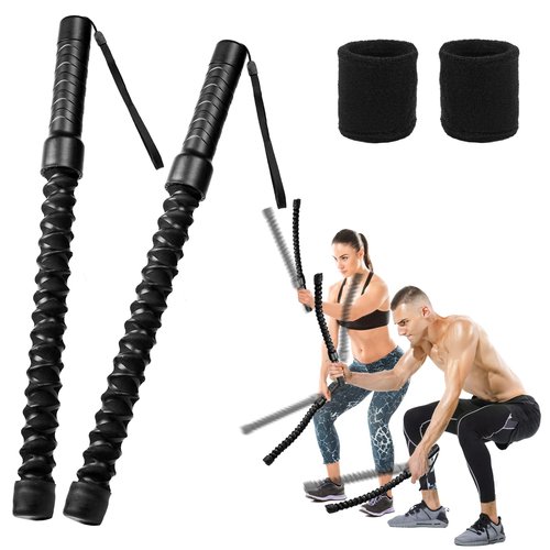 Ropeless Battle Ropes for Home Gym, Lightweight Battle Rope for Fitness Beginners, Portable Workout Ropes for HIIT and Strength Training, Durable Exercise Ropes for Home Workout - 2PCS