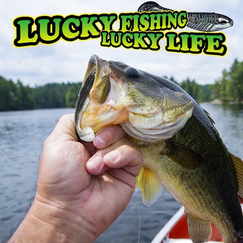 LUCKYFISHING Paddle Tail Swimbaits 20 PCS Fishing Lures Soft Plastic Lures for Trout Crappie Walleye Soft Baits for Bass Fishing Freshwater Saltwater 2.5 Inch