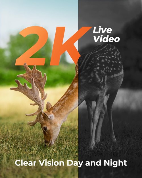 Loatos Cellular Trail Camera 2 Packs, Built-in SIM Card 4G LTE Trail Cameras with Night Vision Motion Activated Waterproof 2K Live View 0.2s Speed Game Camera with Unlimited Data Plan Solar Powered