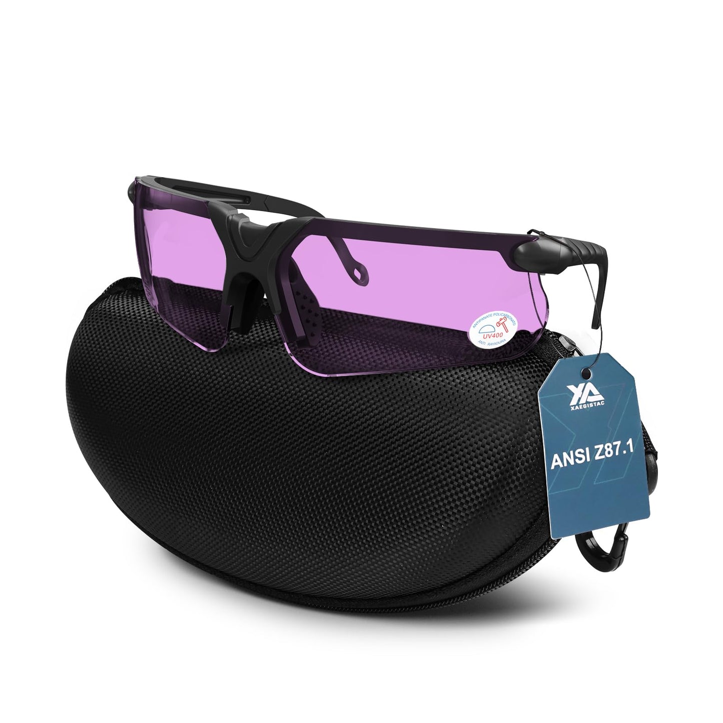 xaegistac Shooting Glasses with Case Anti Fog Hunting Safety Glasses for Adults