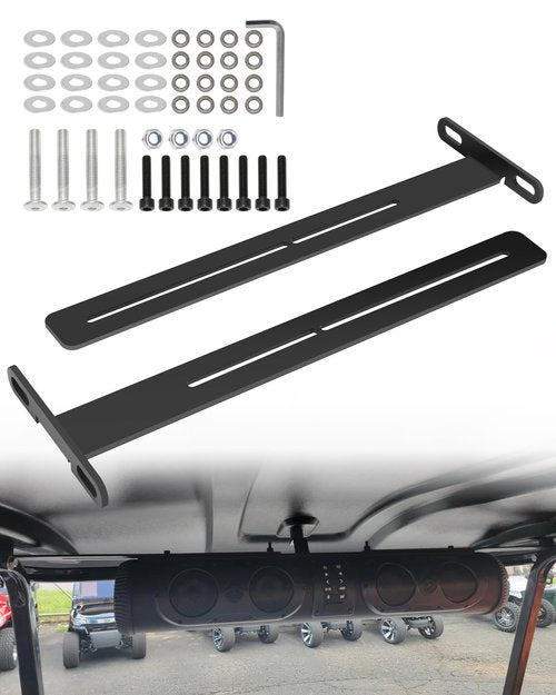 EXODIOS Golf Cart Speaker Bar T-Bracket, Compatible with SE18, SE26, SEB26, SEDS32 Soundbars, Adjustable Metal Speaker Bracket Mounts to Golf Cart Roof