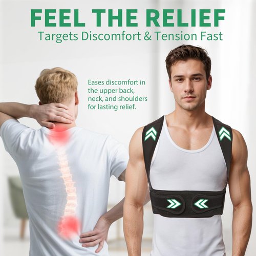 WNIEYO Posture Corrector for Women and Men – Upgraded Back Straightener for Effective Lower Back Pain Relief, Back Brace for Hunchback, Scoliosis, and Better Posture Support(Small/M)
