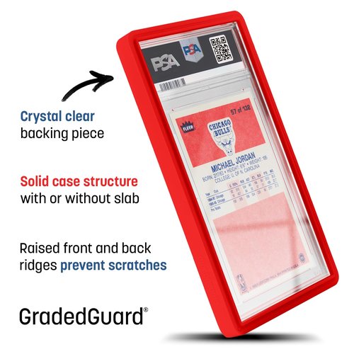 GradedGuard Graded Card Guard Case for Standard PSA Slab Case | Multiple Colors | Soft Touch Matte Finish | Stackable | Made to Fit PSA | Solid TPU and PC Design. (Black)