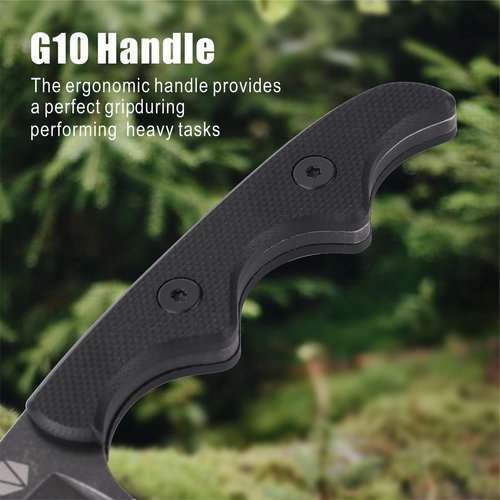 REAT Fixed Blade Knife with Kydex Sheath, 5" 14C28N Steel Blade with Full Tang Desgin,Ergonomic G10 Handle, Mini Neck Knife for Camping,Hunting,Outdoor